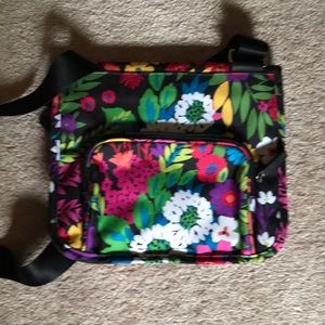 Vera Bradley triple zip hipster cross body bag